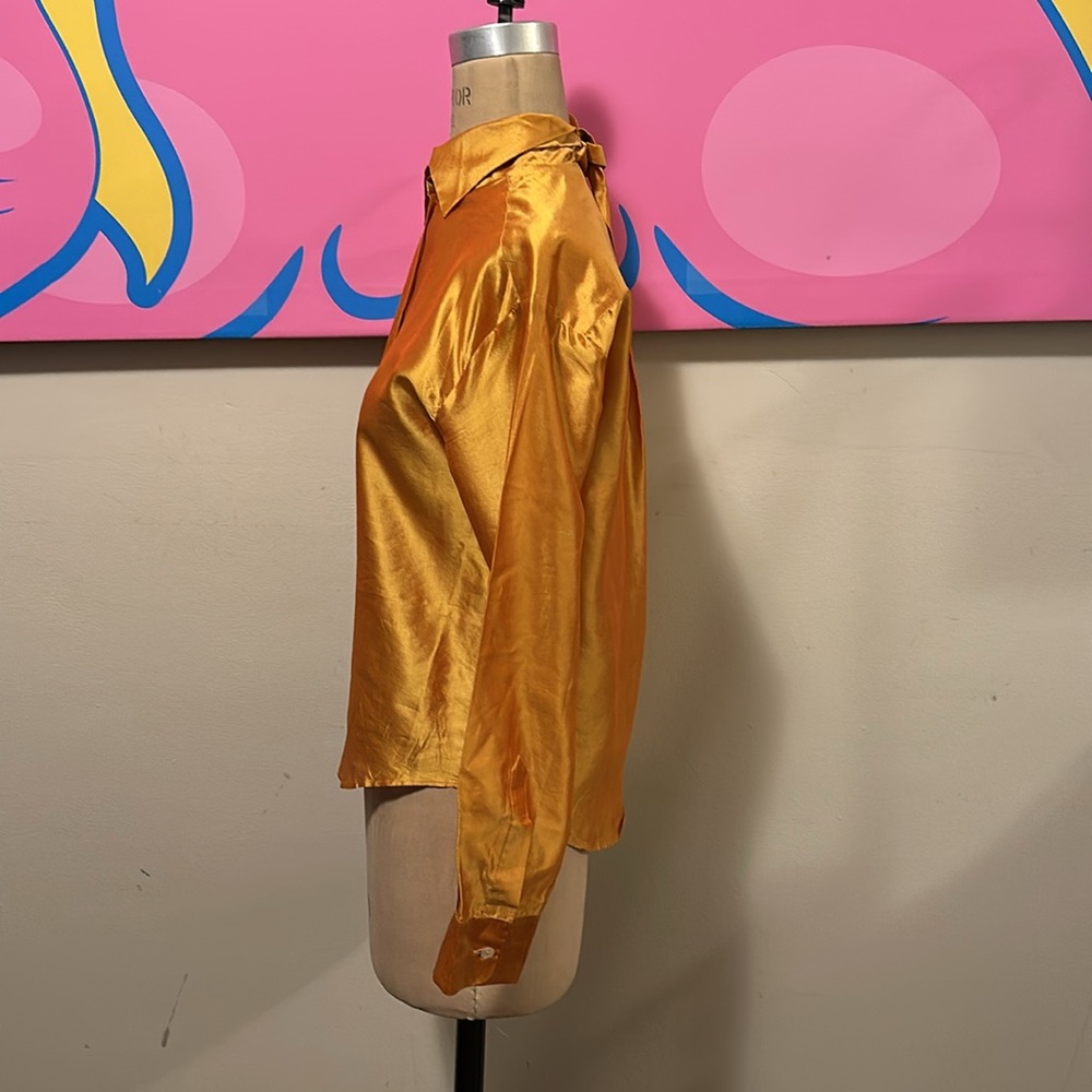 Romeo Gili silk Gold Blouse - Picture 7 of 11